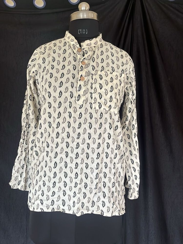 Kurta Shirt with Paisley Print
