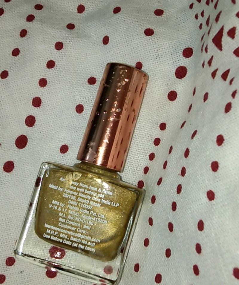 4 Nail Paint Golden , Copper, Red,  Pink,  Fuchsia