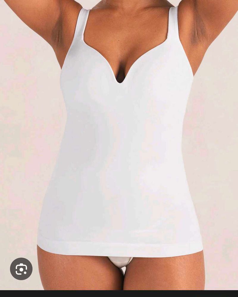White Comfort Camisole Top with brief 👍