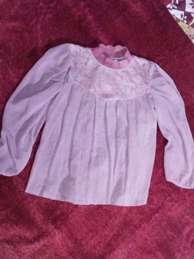 Lavender Floral Lace Top