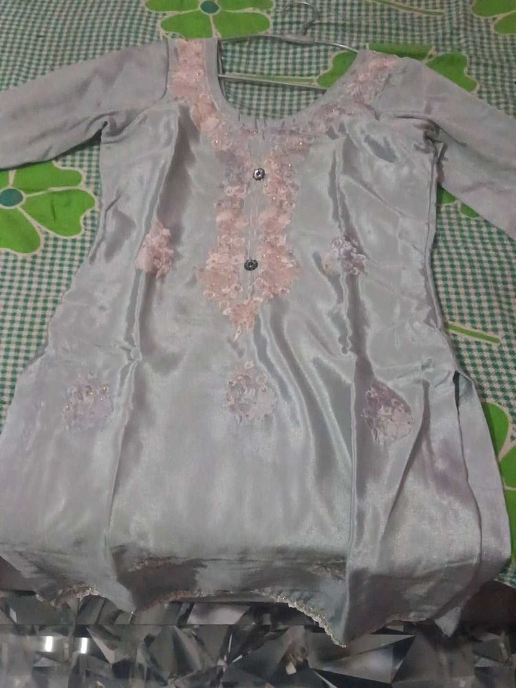 Elegant Embroidered Kurta Price Drop