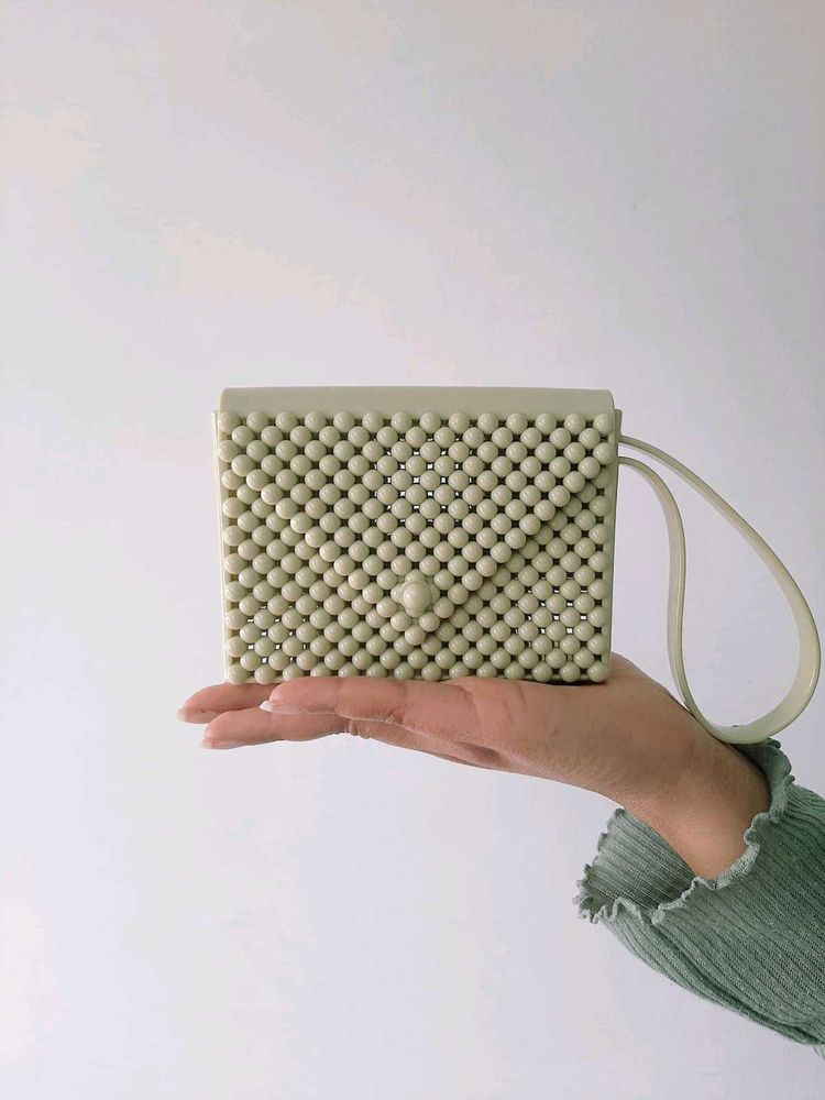 Unique Artificial Beaded Clutch