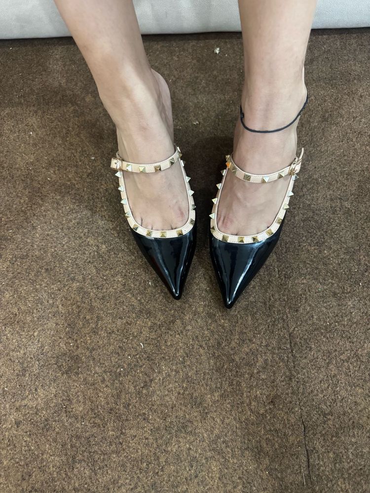 Black Studded Heels