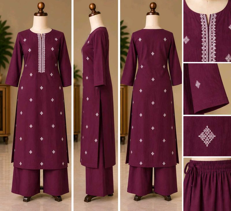 Elegant Kurta Set with Palazzo Pants