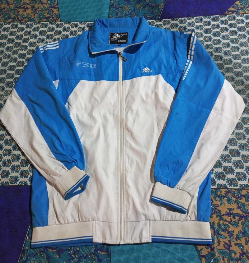 Adidas Sport Jacket Blue White 2 time used