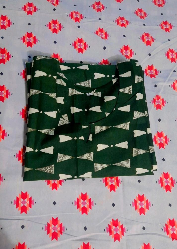 Green Patterned Top