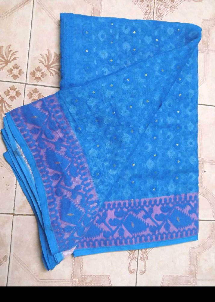 Blue Embellished Saree
