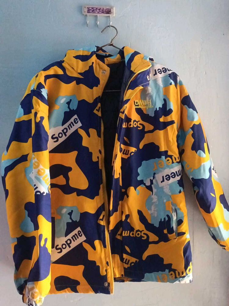Cool Camo yellow and blue Print Jacket