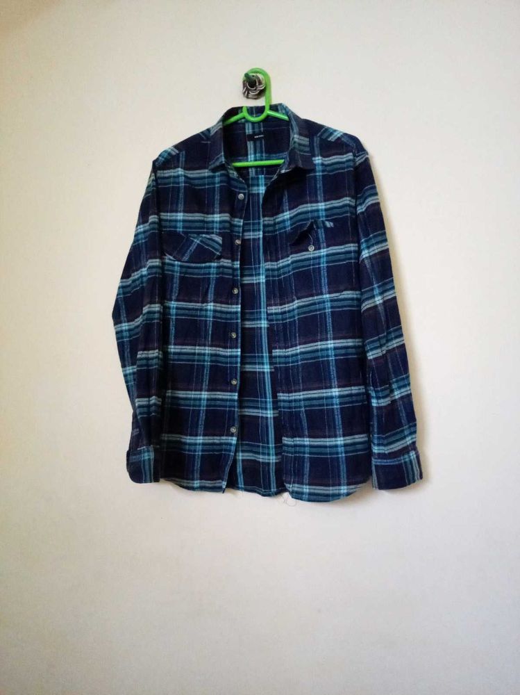 Men's Blue checked Shirt