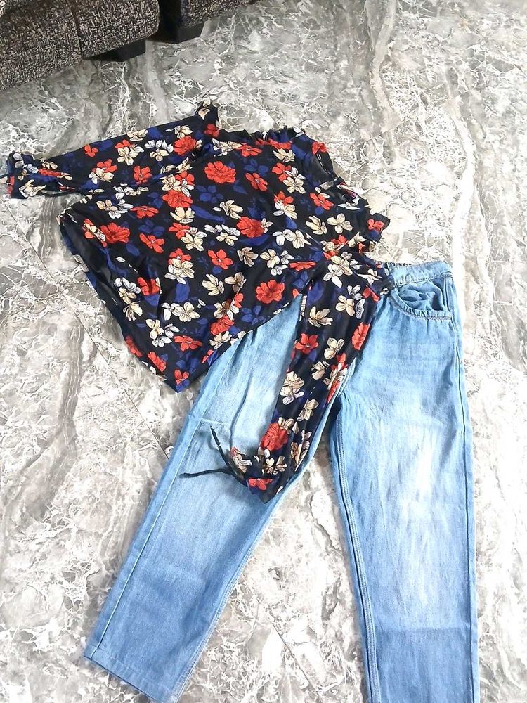 💗🥳top and jeans combo🥳💗