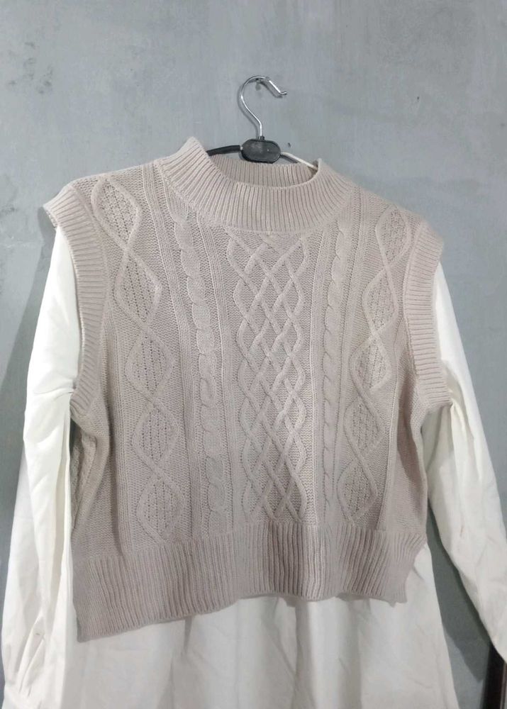 Chic Cable Knit Vest Top