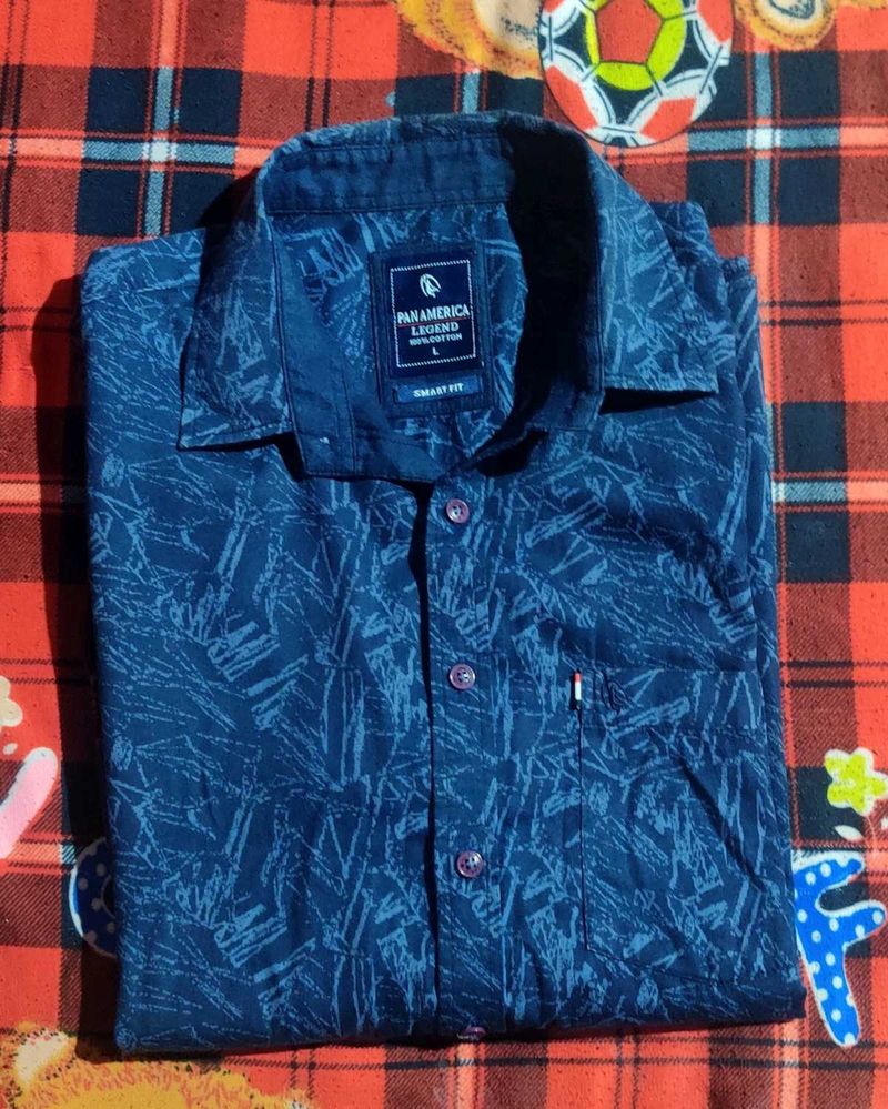 Stylish Blue Printed Shirt