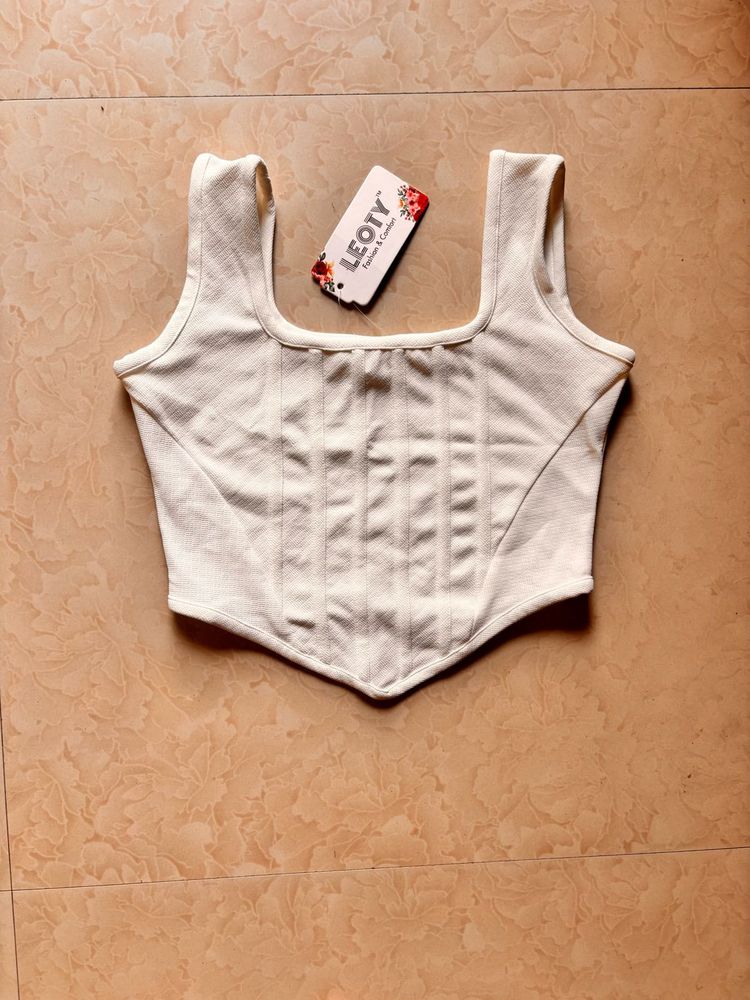 Stylish White Corset Top