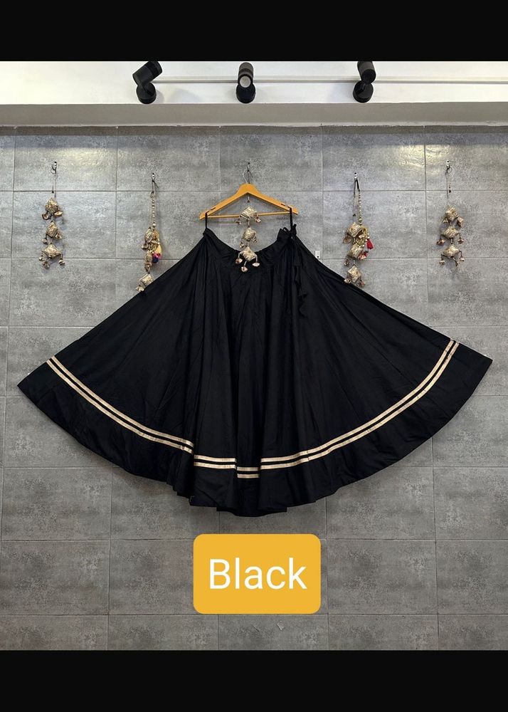 NAVRATRI BLACK GHAGRA WITH GOTTA LACE BORDER