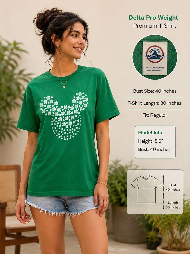 Imported Unisex Green Graphic Long T-shirt