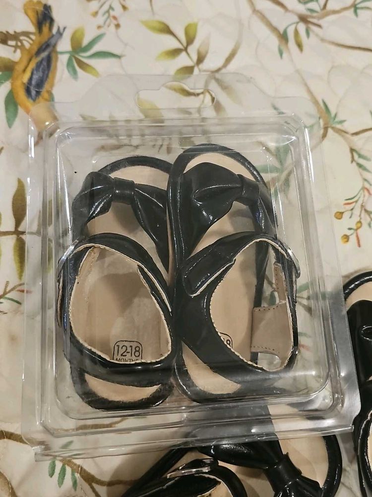 Cute Black Baby Sandals
