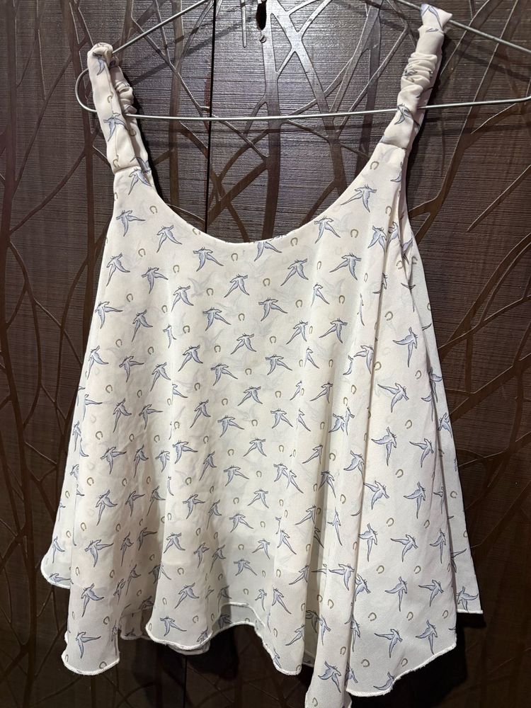 Chic Bird Print Tank Top