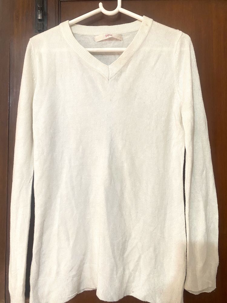 White MEDUIM Sweat Shirt For Unisex