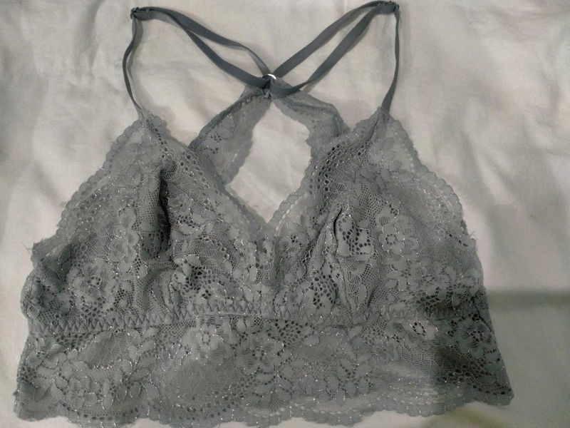 Grey Lace Bralette