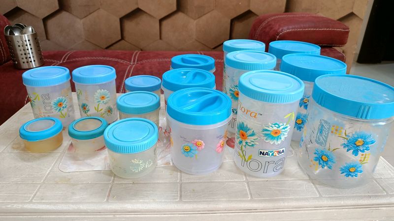 Blue Container For Kitchen - 16 Boxes