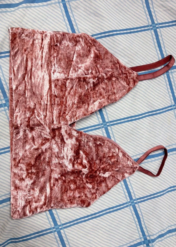 Pink Velvet Cami Top