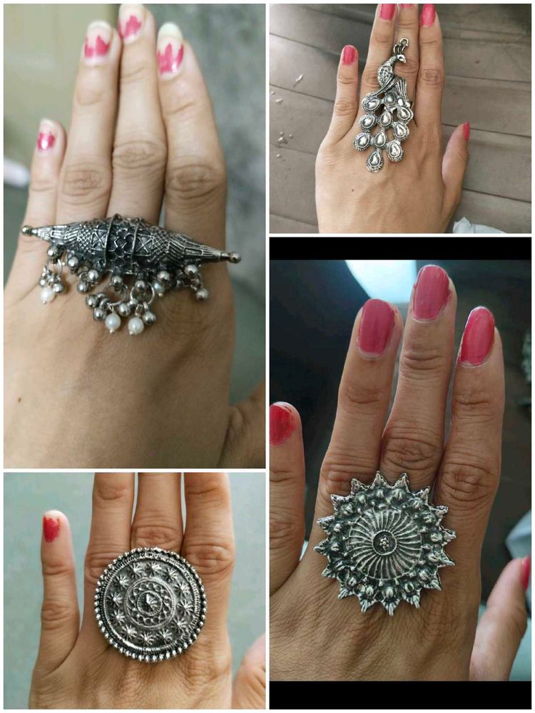 Set of 4 Statement Rings