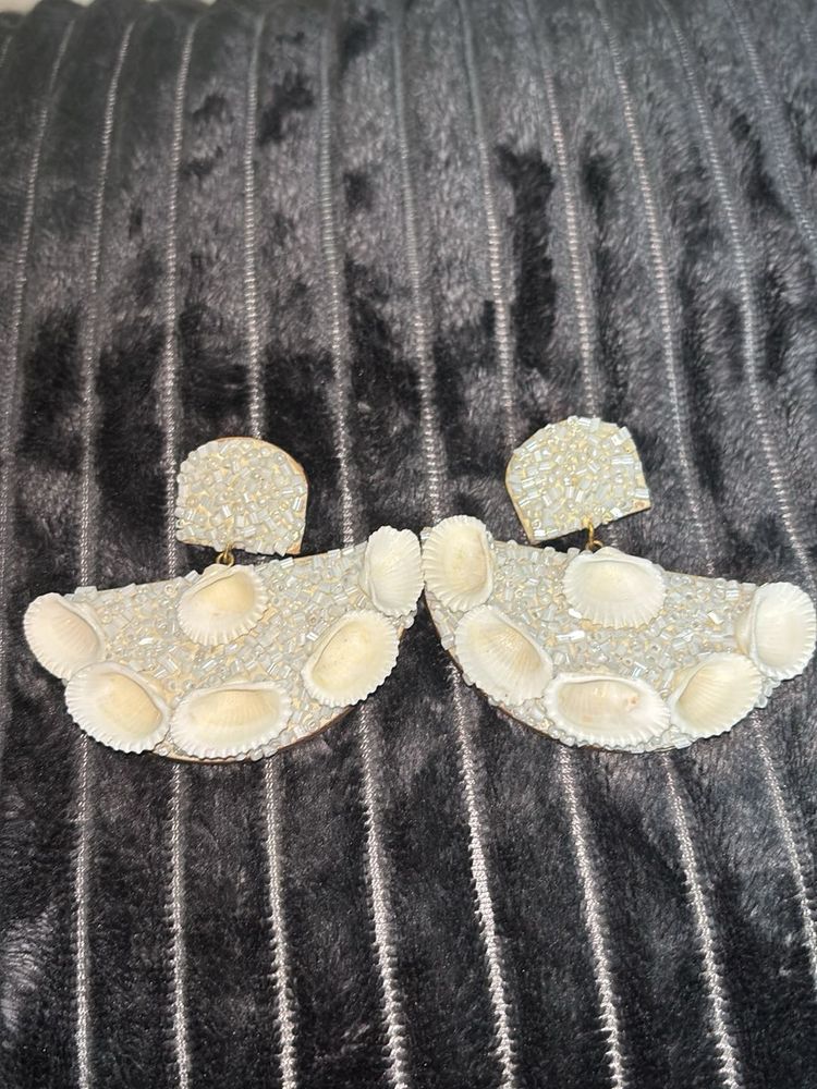 Boho Shell Fan Earrings