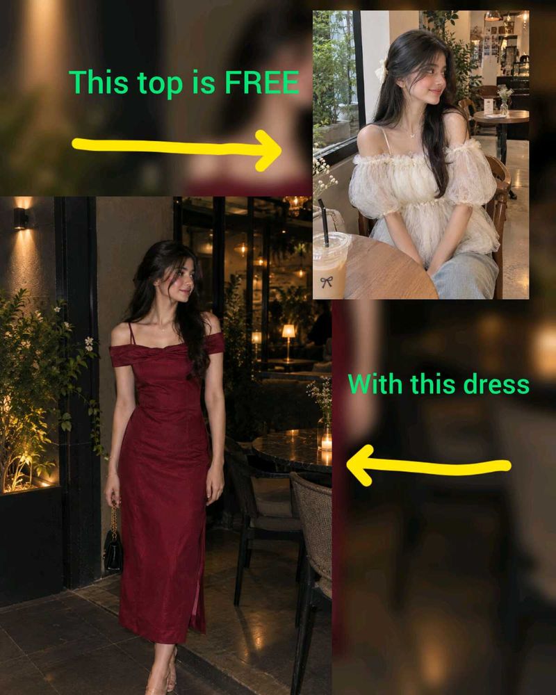 b-day dress with free top💅❤️