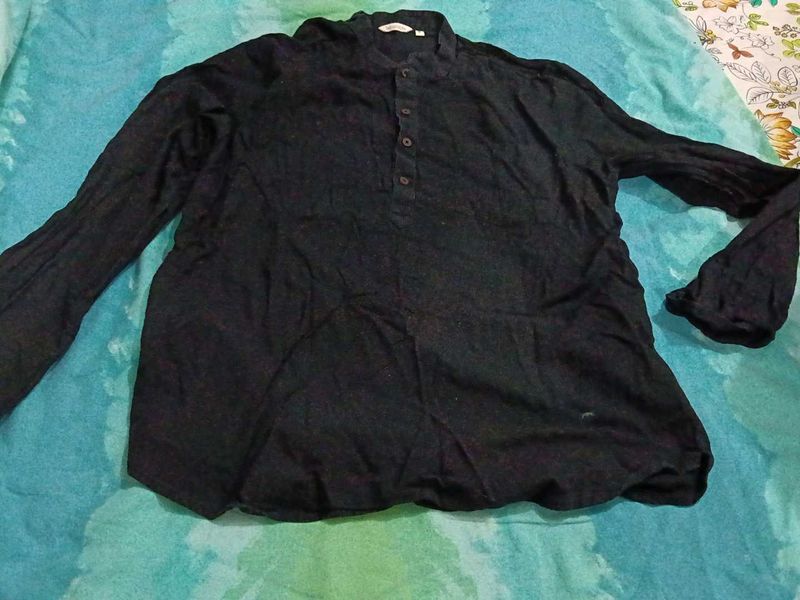 Men's Short kurta black