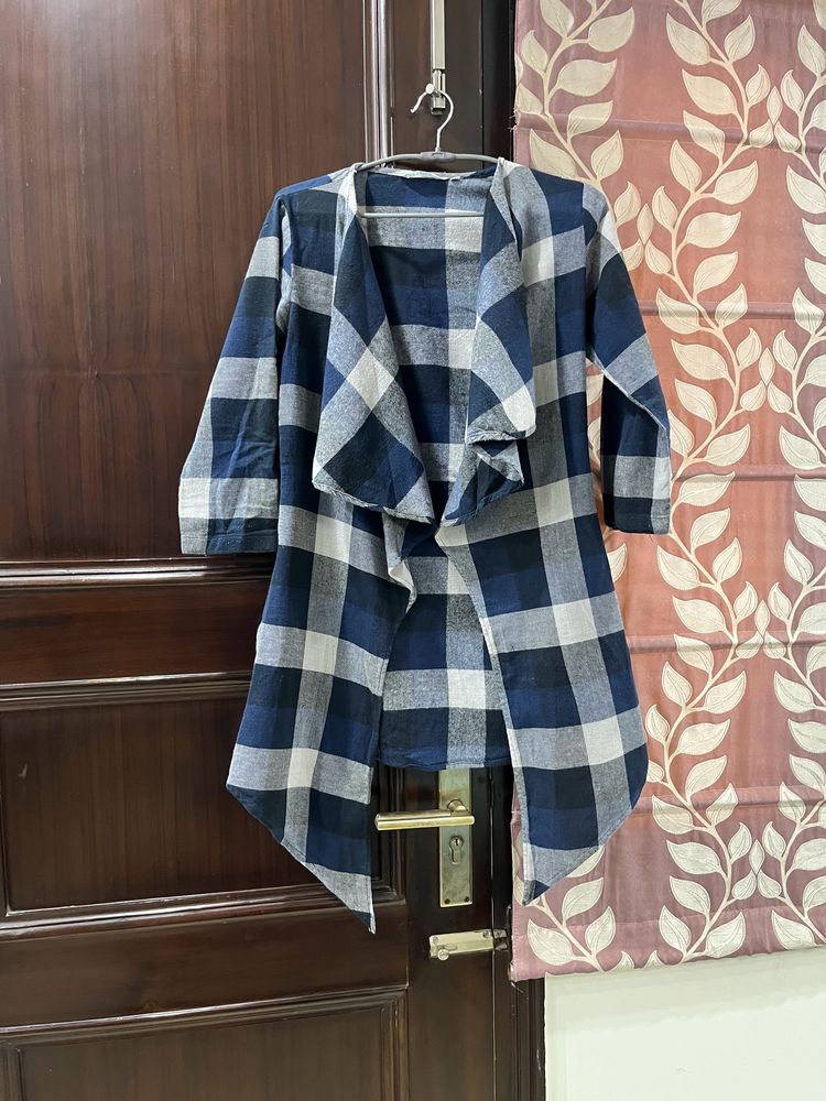 Checks Woolen Shrug