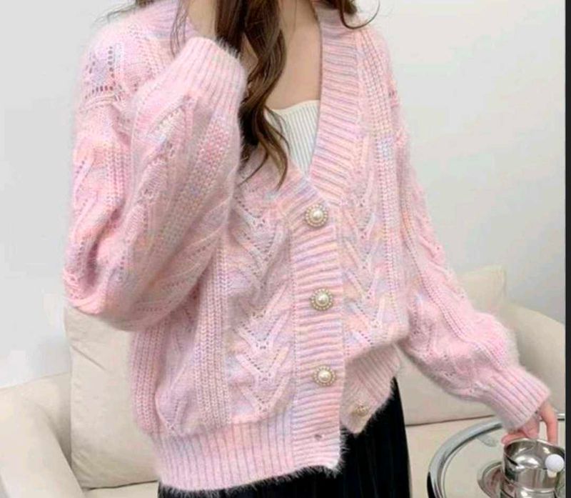 Pastel Pearl Button Cardigan