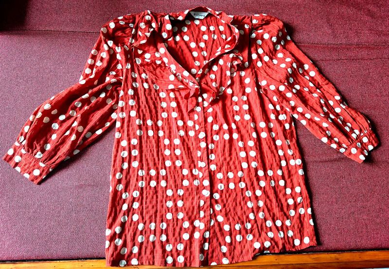 Red Polka Dot Blouse