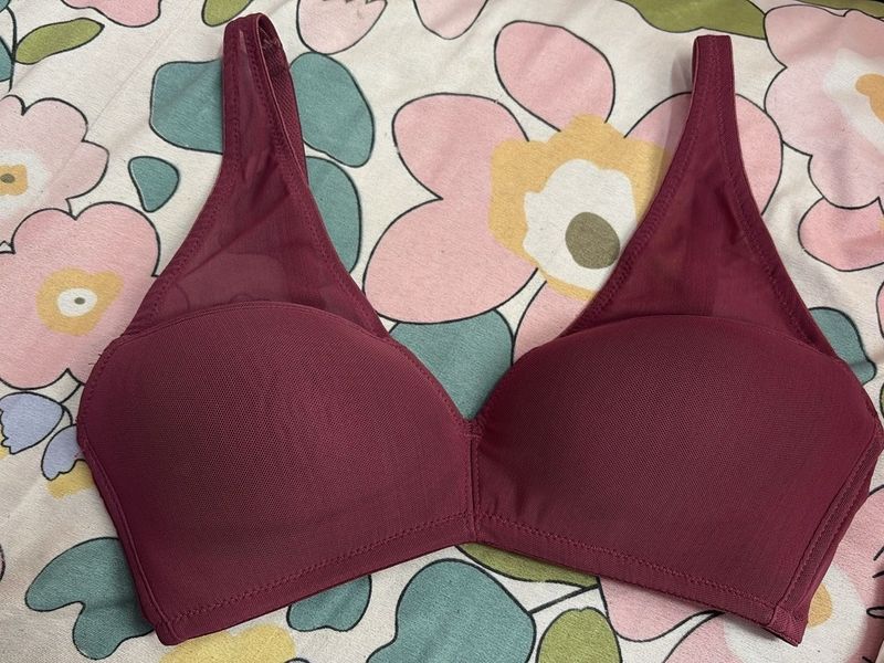 Comfortable Maroon Bra