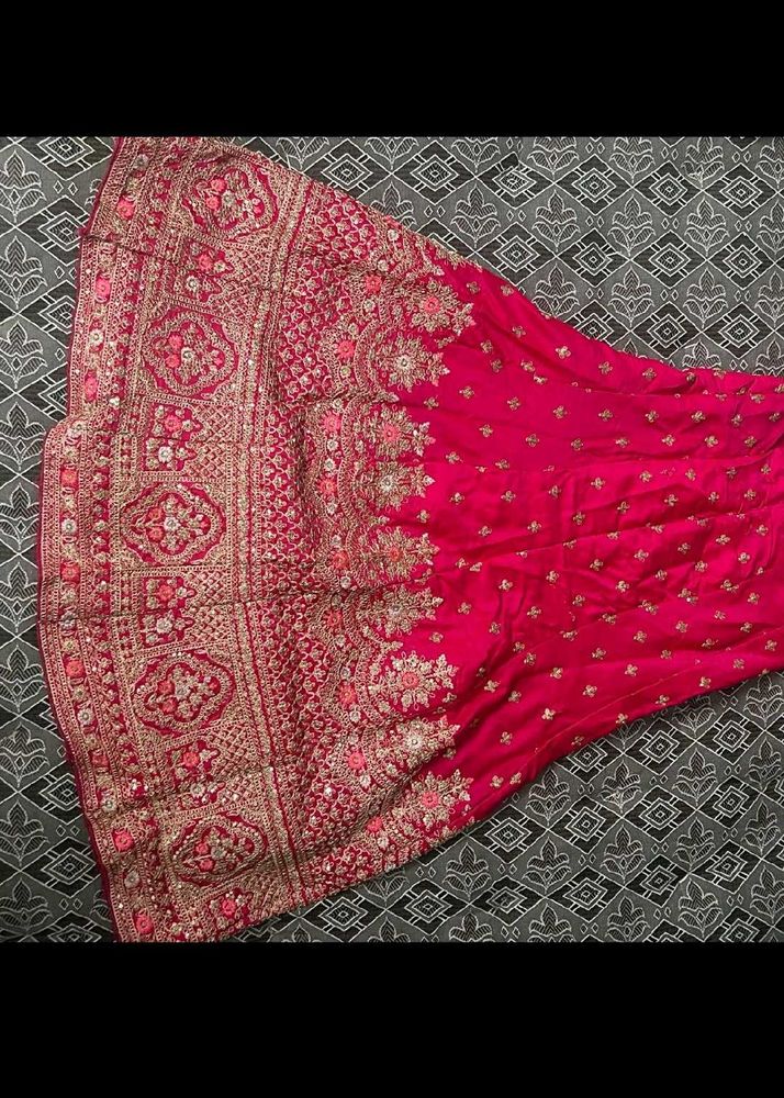 Stunning Fuchsia Embroidered Lehenga