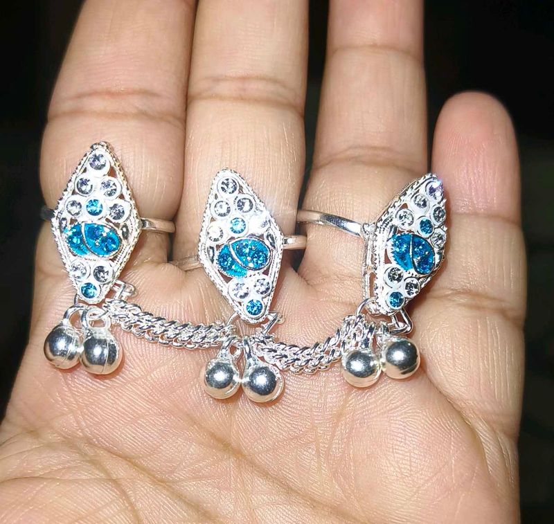 pure silver new design toe rings