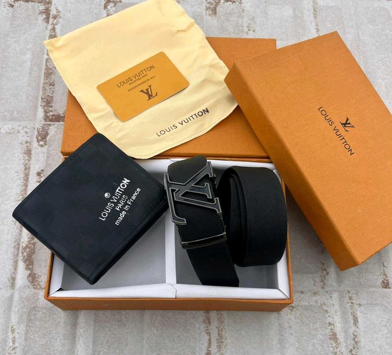 LV*👉🏻*HEAVY COMBO**AUTO LOCK BELT**WITH CARD&amp; DU