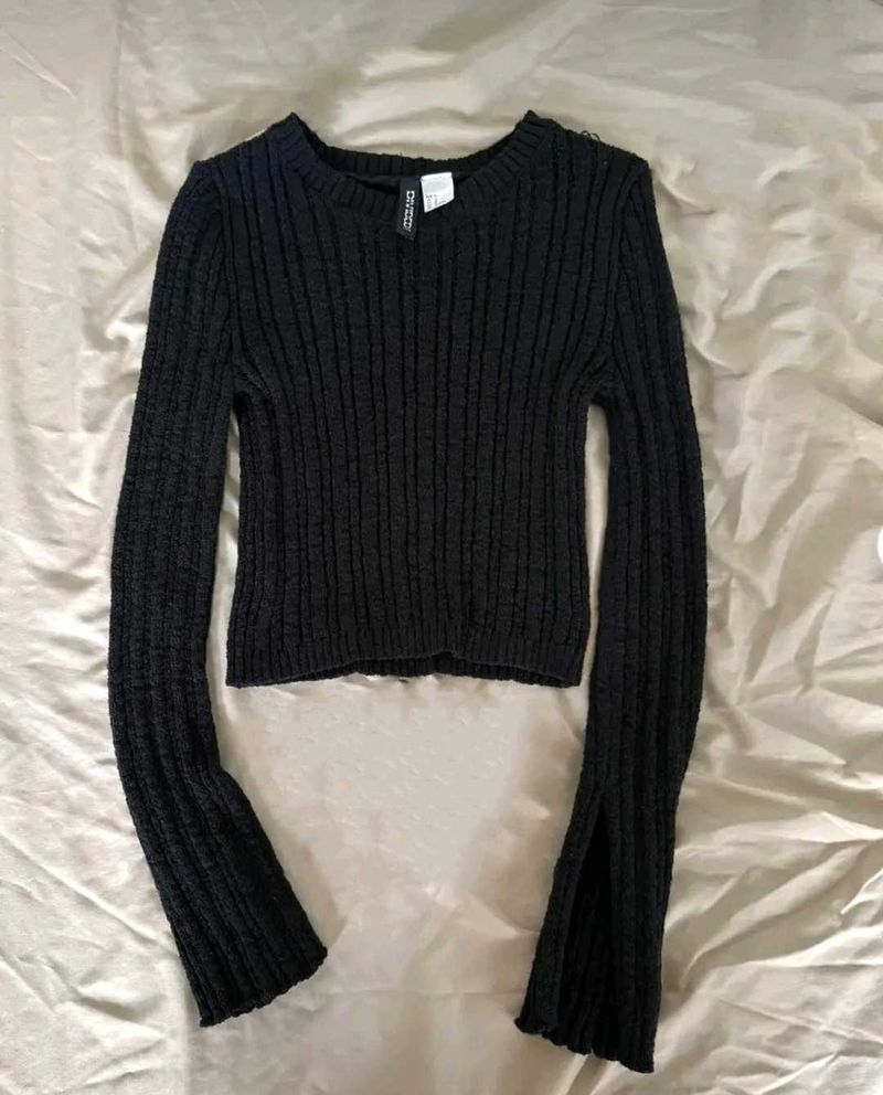 H&amp;M Ribbed Cropped Sweater
