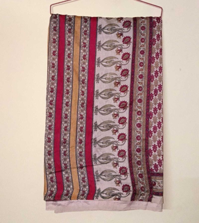 Vibrant Floral Print Saree