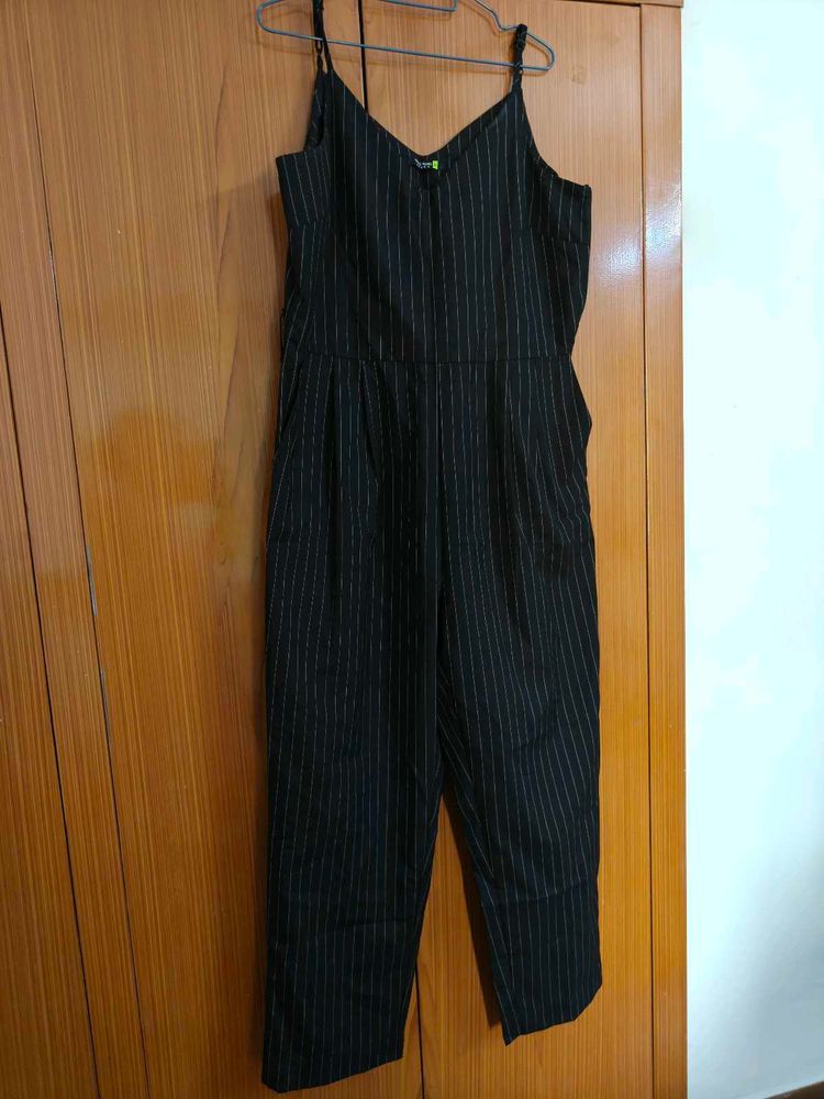 Striped Black Jumpsuit
