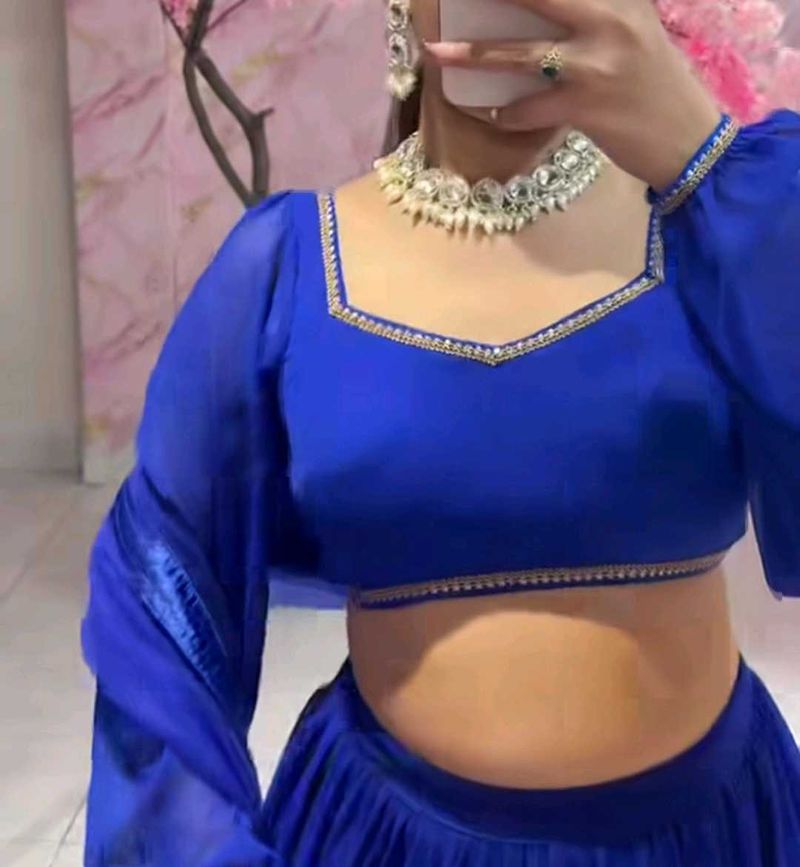Elegant Blue Lehenga Choli Set
