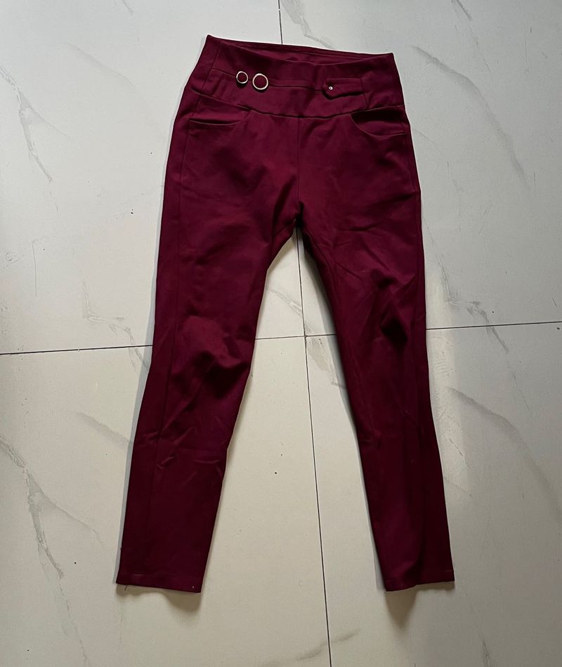 Stylish Maroon Trousers
