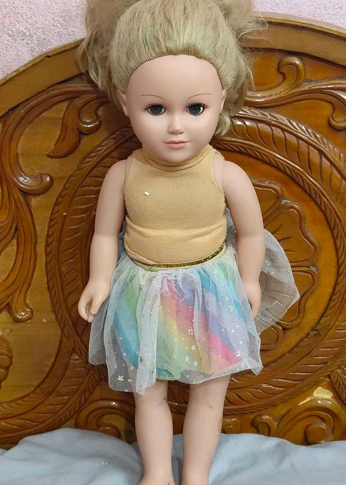 Vintage Doll with Rainbow Tutu