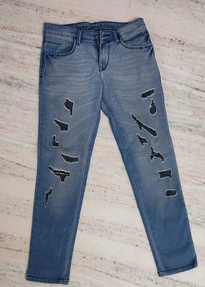 Light Blue Distressed Jeans