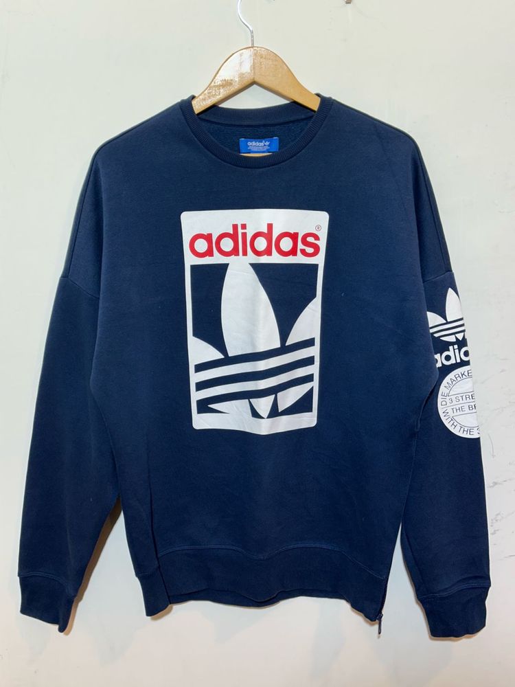 Adidas Navy Blue Graphic Sweatshirt