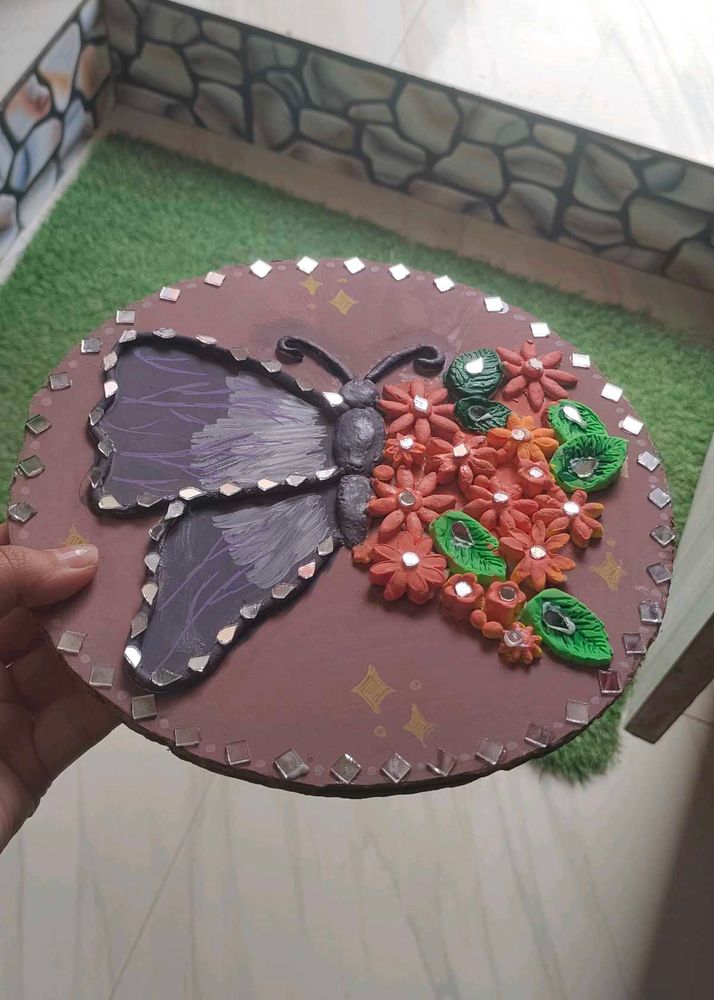 Handmade Butterfly &amp; Flower Decor Piece