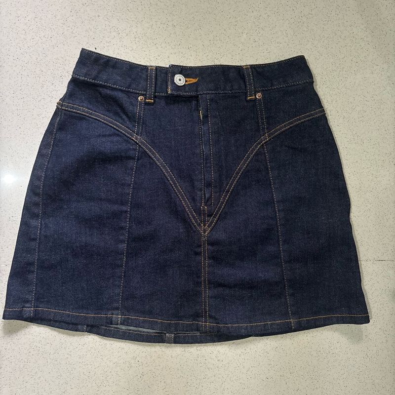 Dark Wash Denim Mini Skirt