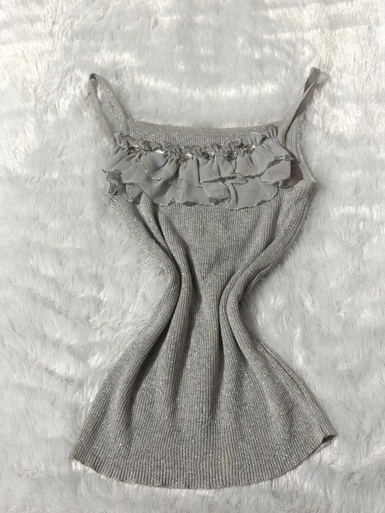 y2k bling top 🤍