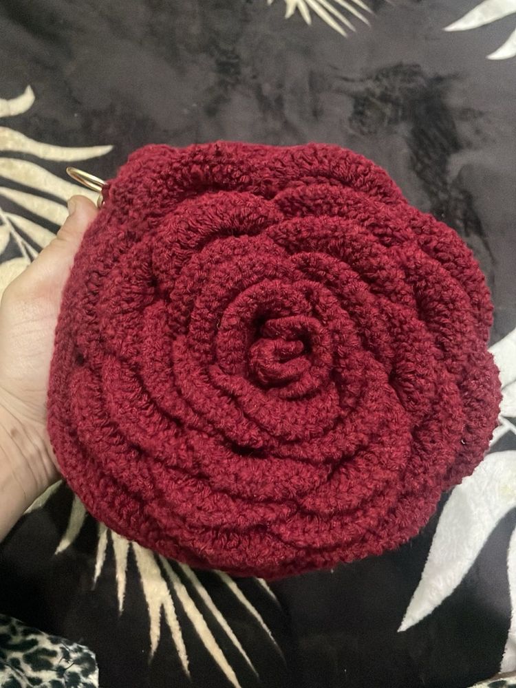 Crochet Rose Purse