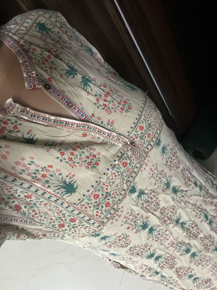 new W beige kurti