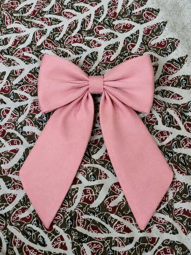Cute Pink Bow Hair Clip